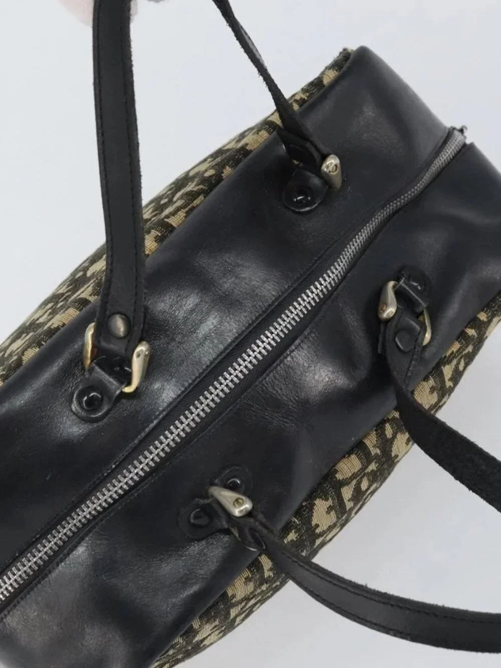 Christian Dior Trotter Canvas Hand Bag Navy Auth bs33053 - Picture 7 of 16